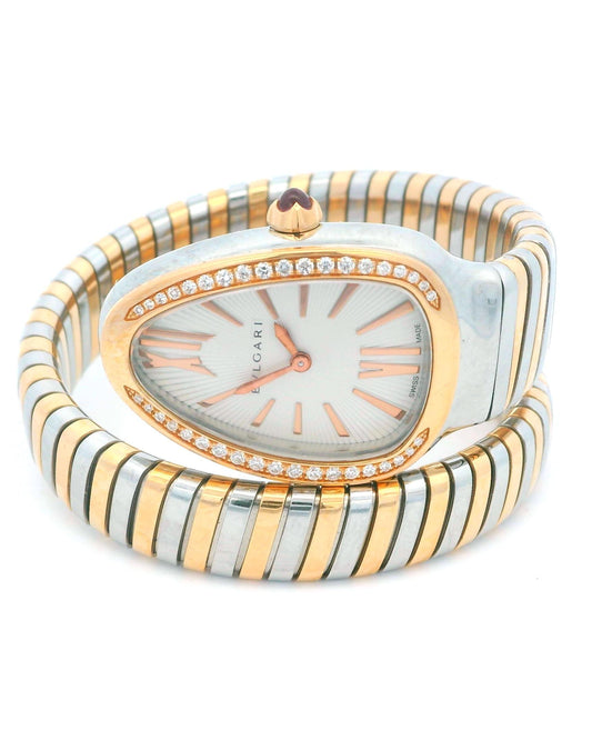 Bvlgari Serpenti SP35SPG Tubogas Rose Gold & Steel Ladies Watch