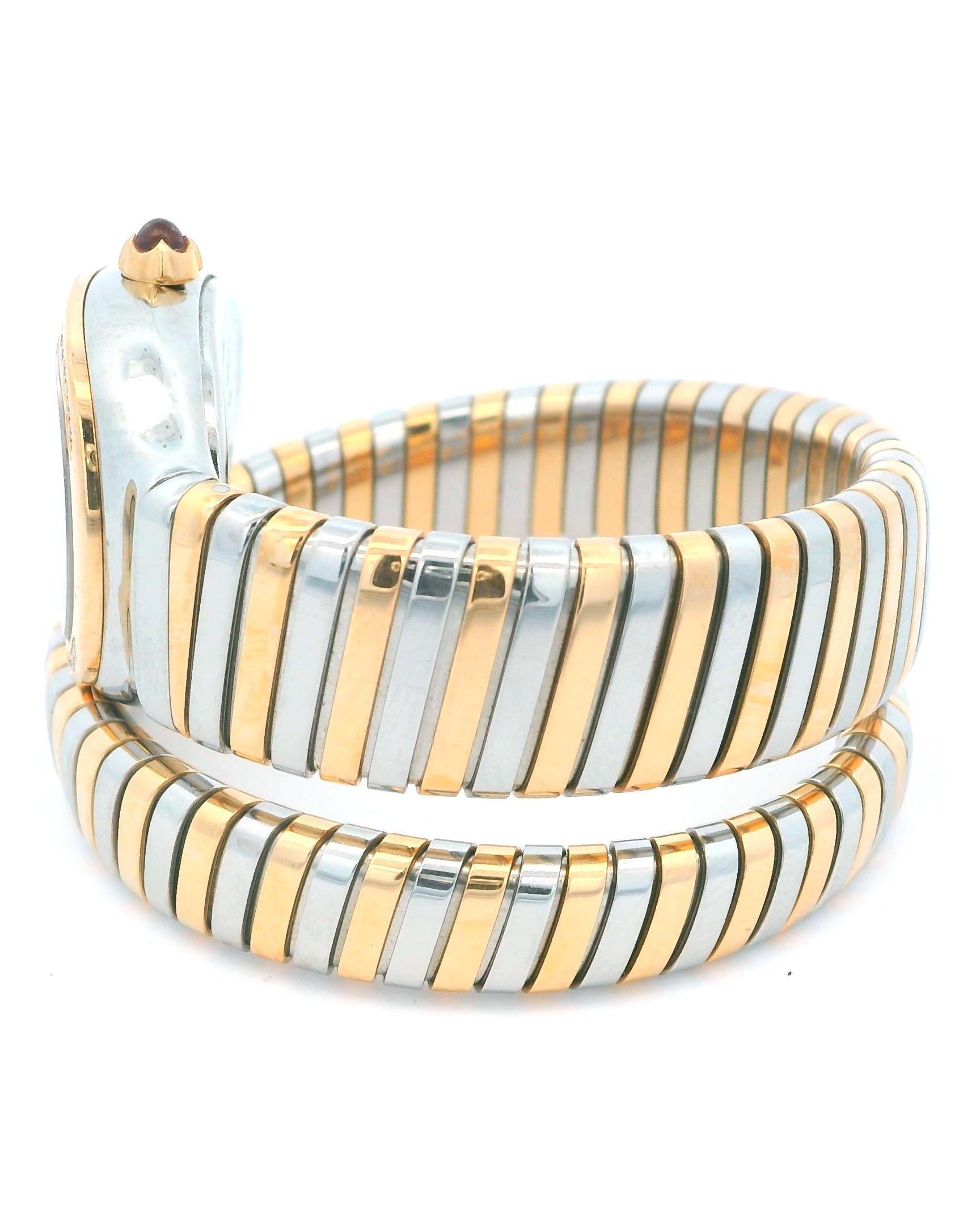Bvlgari Serpenti SP35SPG Tubogas Rose Gold & Steel Ladies Watch