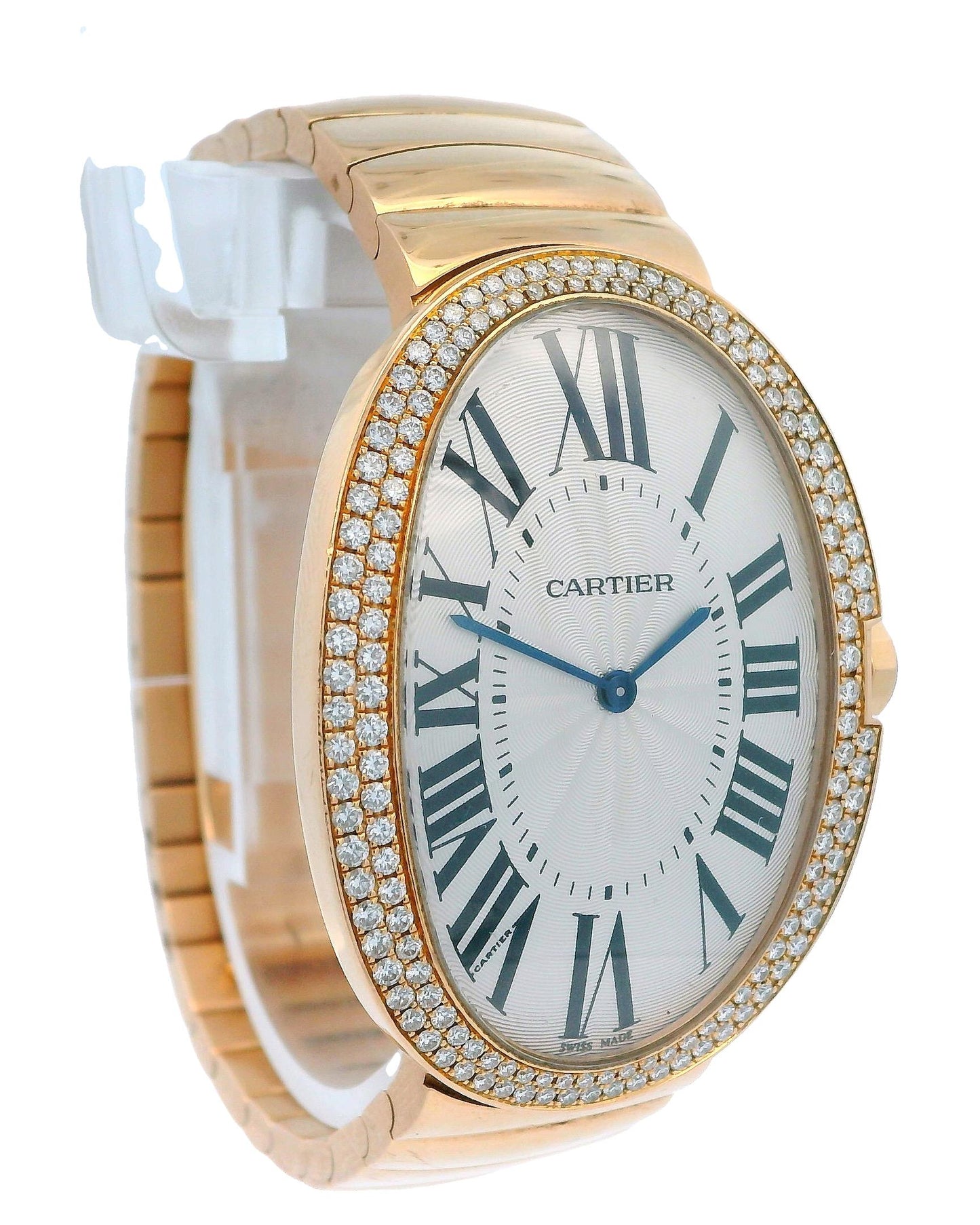 Cartier Baignoire Large WB520003 Diamond 18K Rose W/Box & Papers