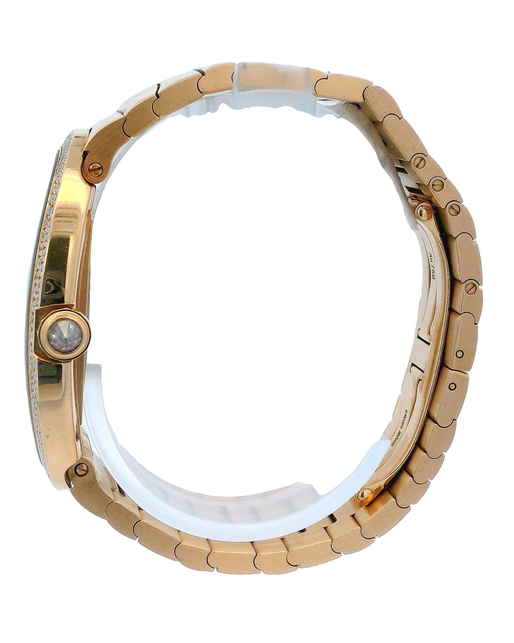 Cartier Baignoire Large WB520003 Diamond 18K Rose W/Box & Papers