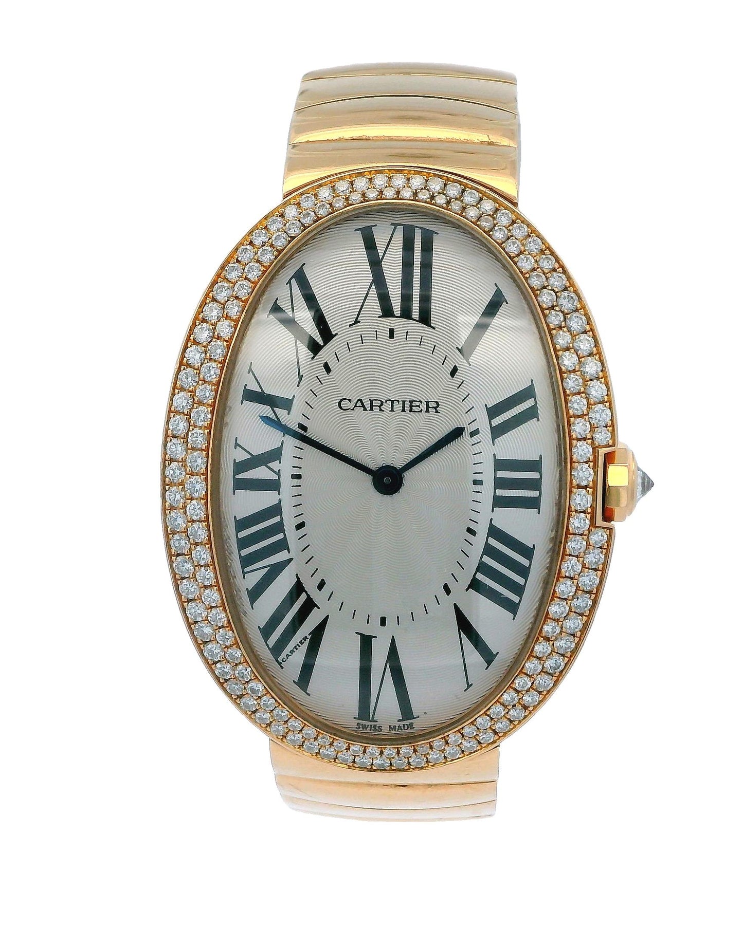 Cartier Baignoire Large WB520003 Diamond 18K Rose W/Box & Papers