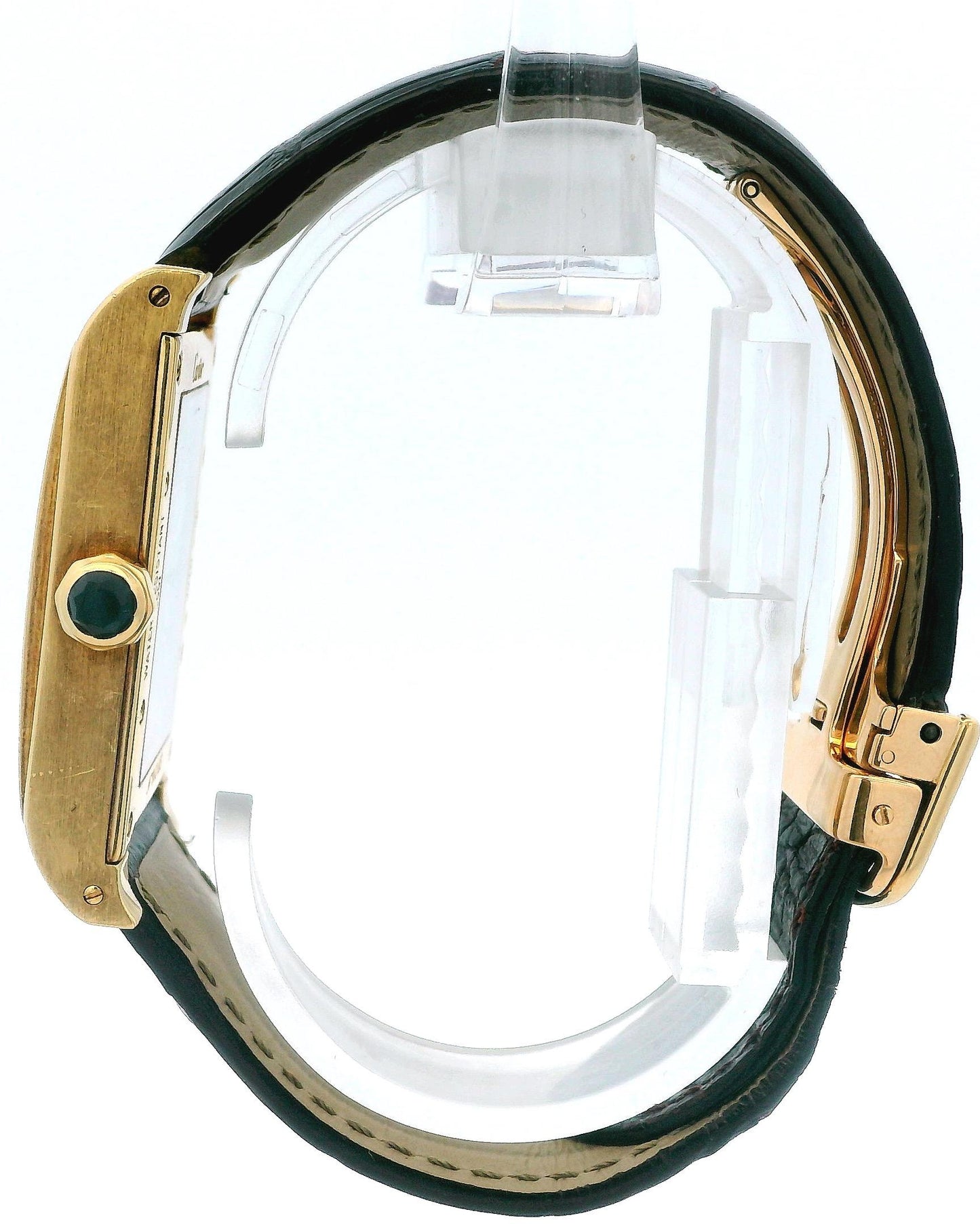 Cartier Tank a Vis W1534251 18K Yellow Gold Two-Time Zone Mechanical Watch