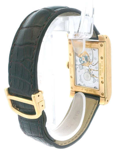Cartier Tank a Vis W1534251 18K Yellow Gold Two-Time Zone Mechanical Watch