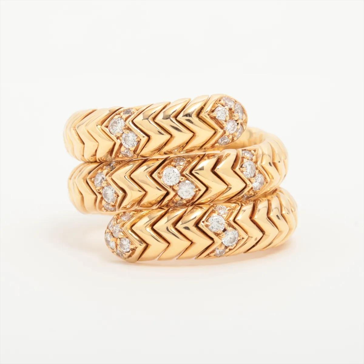 Bvlgari Spiga diamond Ring in 18K yellow Gold