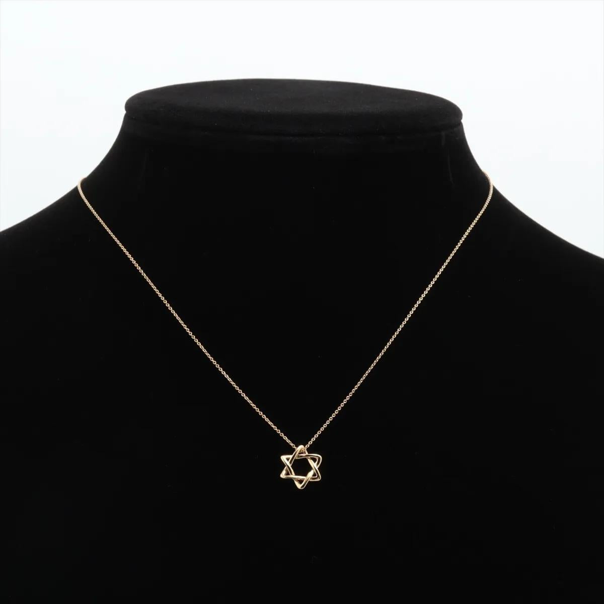 Tiffany 18k Yellow Gold Star of David Necklace