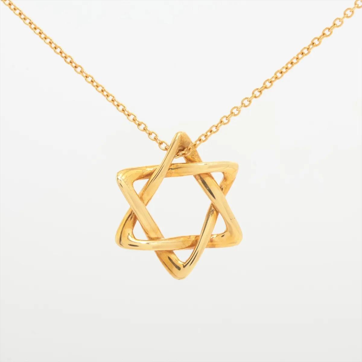 Tiffany 18K yellow Gold Star of David Necklace