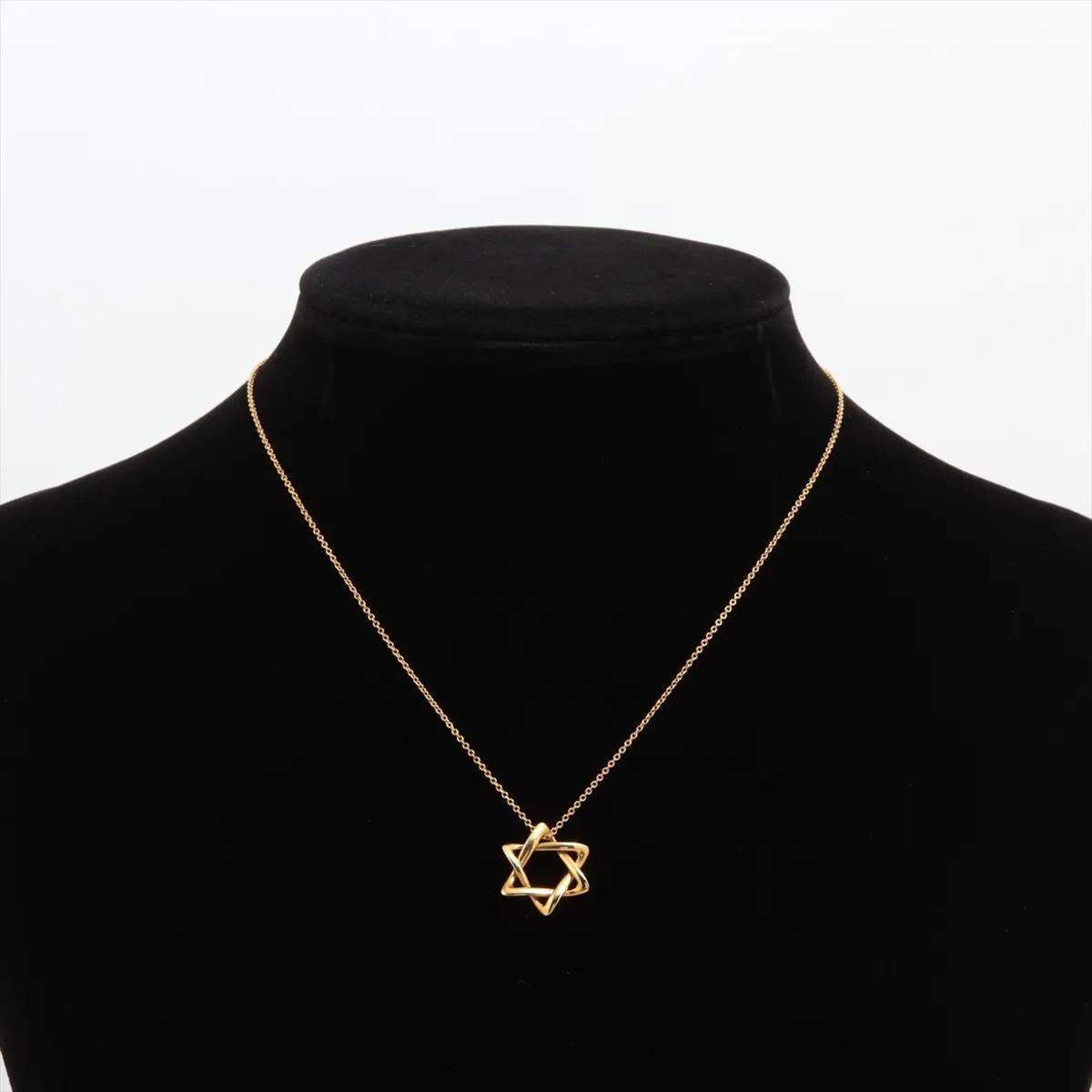 Tiffany 18K yellow Gold Star of David Necklace