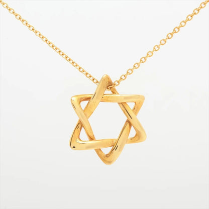 Tiffany 18K yellow Gold Star of David Necklace