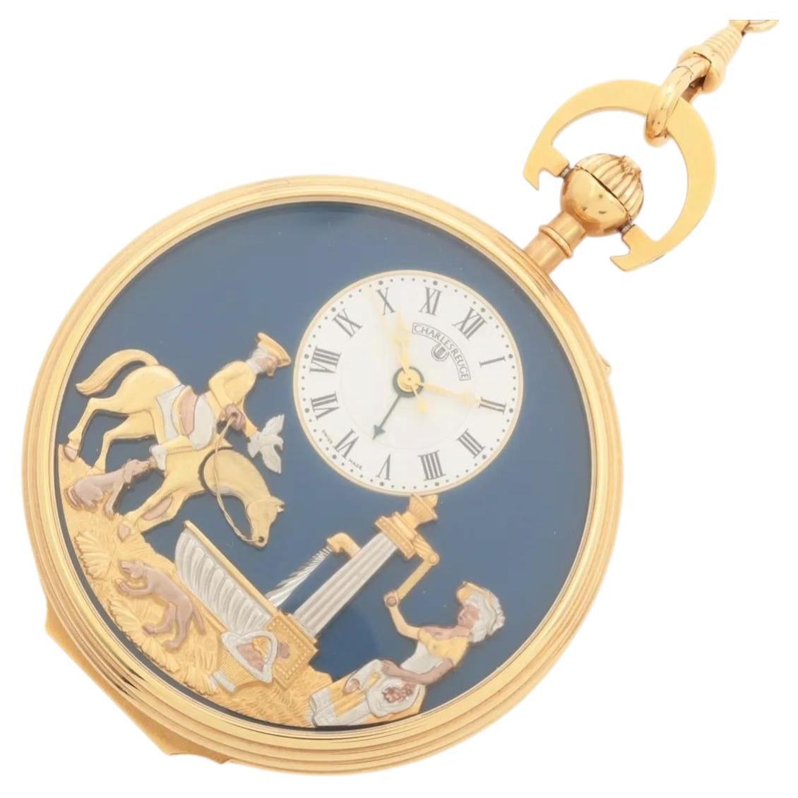 Charles Luge 247 GP Stemwinder Blue Dial Automaton