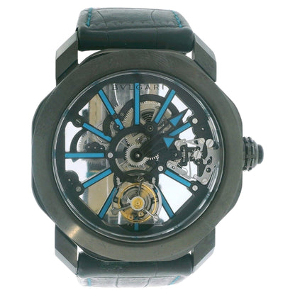 BULGARI OCTO BG044TTBSK TOURBILLON SAPPHIRE W/Service Document