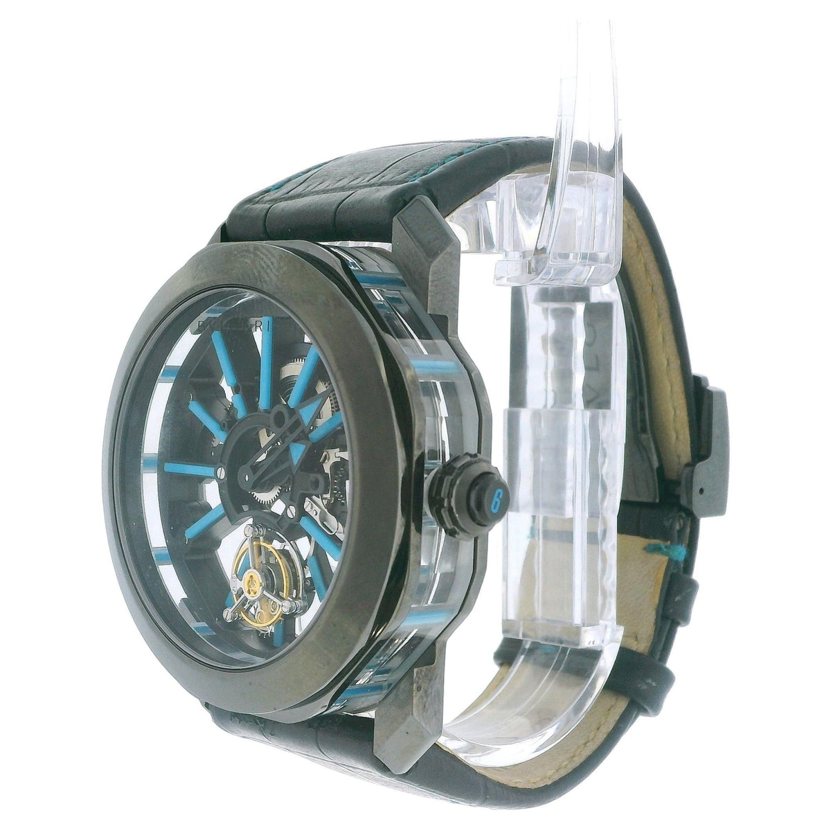 BULGARI OCTO BG044TTBSK TOURBILLON SAPPHIRE W/Service Document
