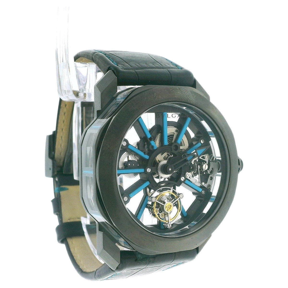 BULGARI OCTO BG044TTBSK TOURBILLON SAPPHIRE W/Service Document