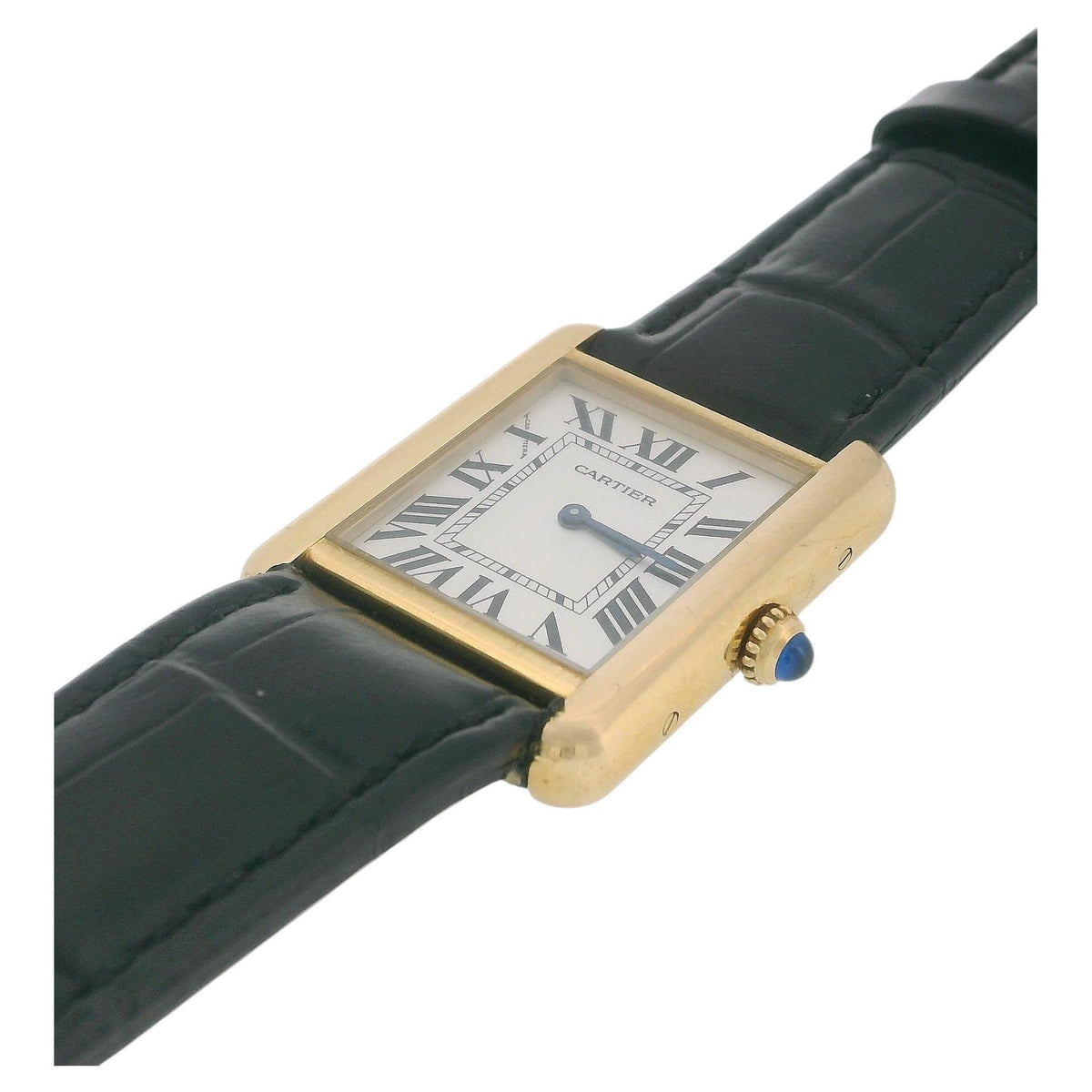 Cartier Tank Solo W1018755 18k Yellow Gold Ladies Watch W/Papers 2012
