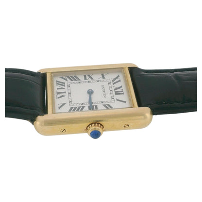 Cartier Tank Solo W1018755 18k Yellow Gold Ladies Watch W/Papers 2012