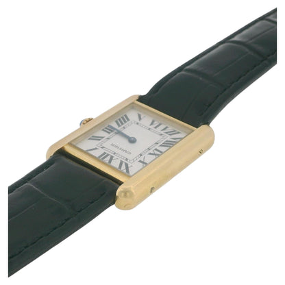 Cartier Tank Solo W1018755 18k Yellow Gold Ladies Watch W/Papers 2012