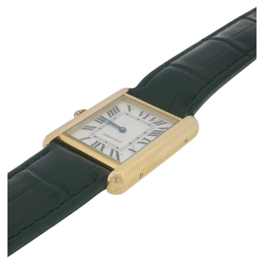 Cartier Tank Solo W1018755 18k Yellow Gold Ladies Watch W/Papers 2012