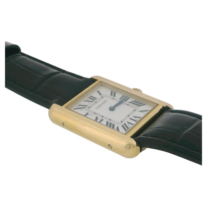 Cartier Tank Solo W1018755 18k Yellow Gold Ladies Watch W/Papers 2012