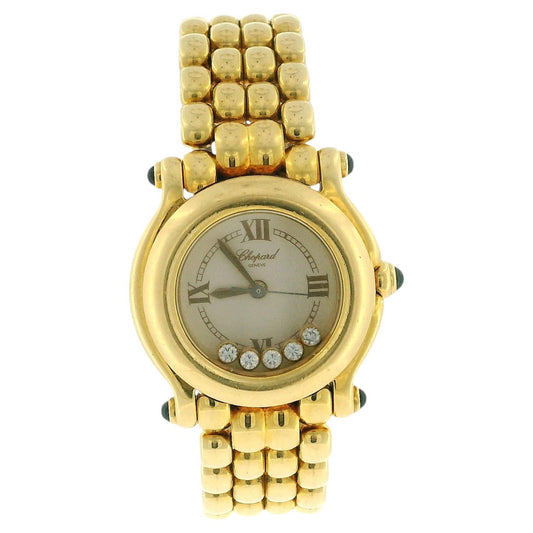 Chopard  Happy Sport 27/6151 Floating Diamond 18K Yellow Gold Ladies Watch