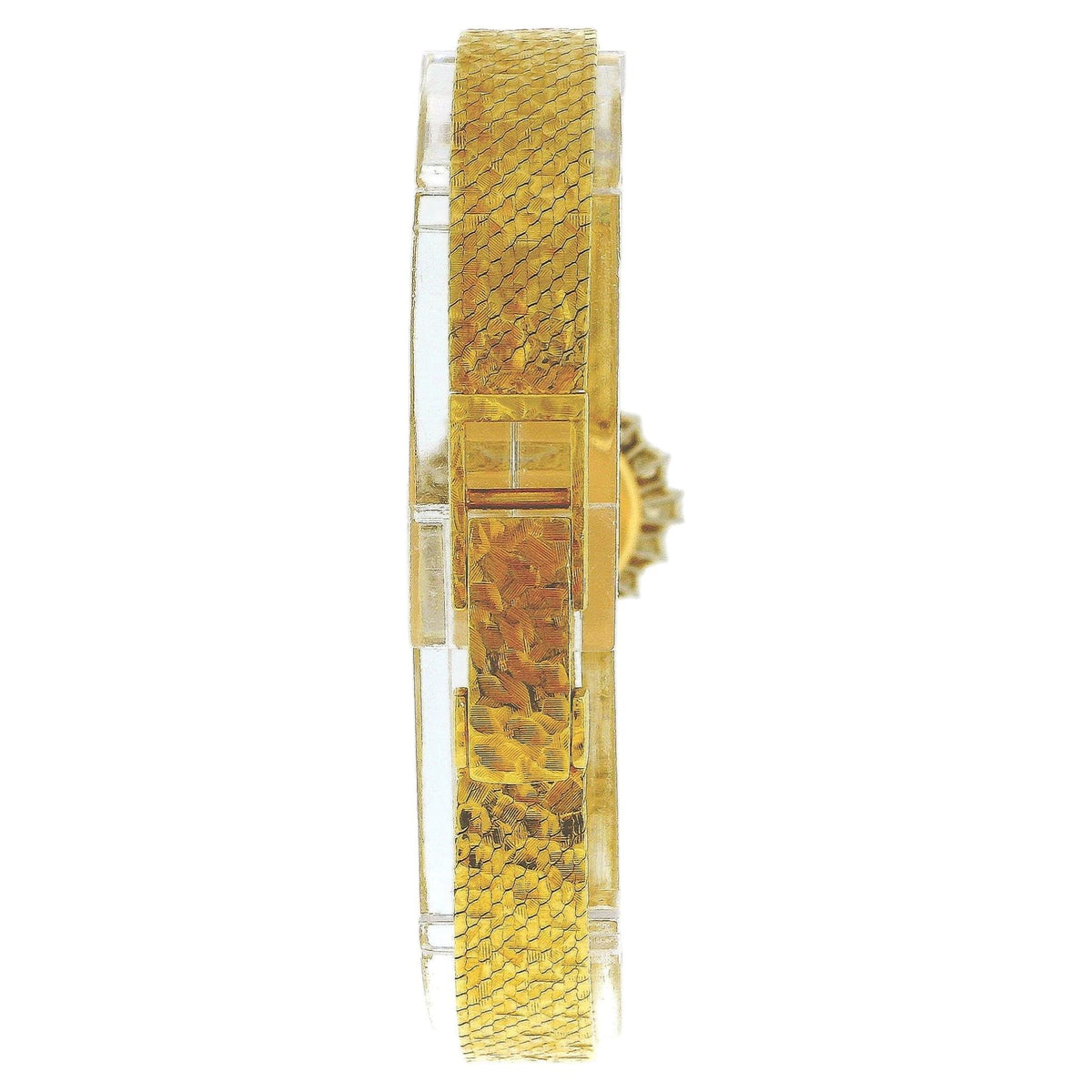 Omega 18K Yellow Gold Diamond Bezel Manual Ladies Vintage Watch