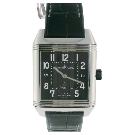 Jaeger LeCoultre 230.8.77 Reverso Squadra Hometime Watch W/Papers