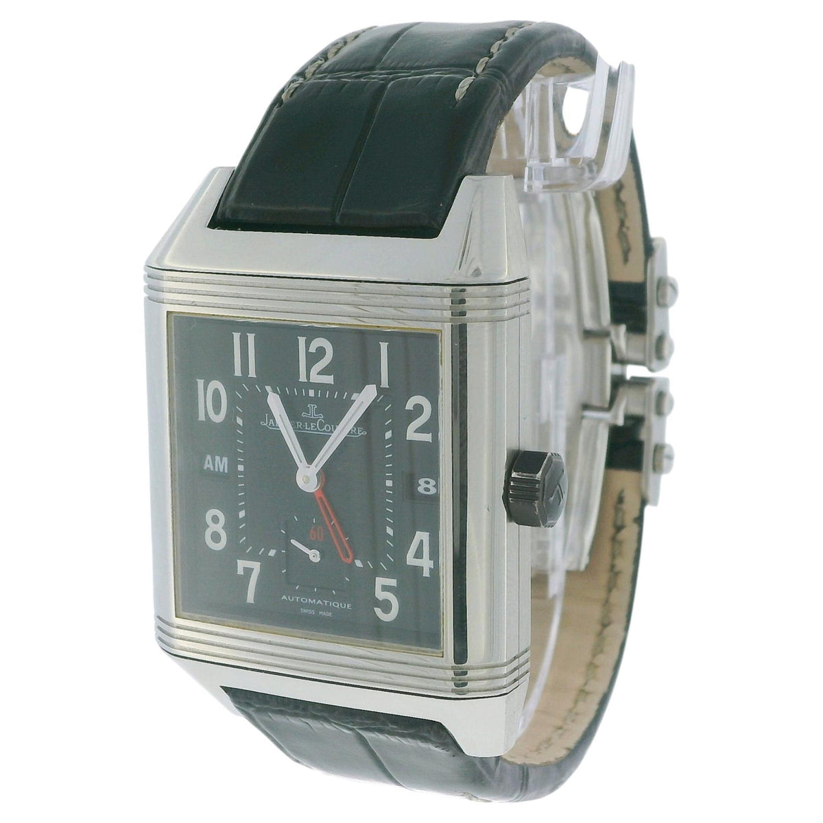 Jaeger LeCoultre 230.8.77 Reverso Squadra Hometime Watch W/Papers