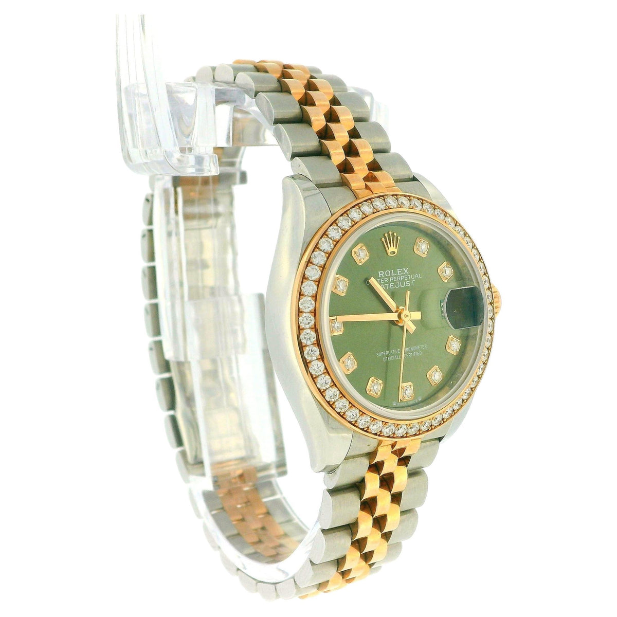 Rolex Datejust 279381RBR Green Diamond Dial Ladies Watch Box & Papers-2024
