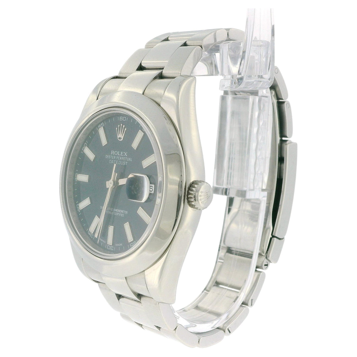 Rolex Datejust II 116300 41 Steel Blue Dial Mens Watch Box & Card-2012