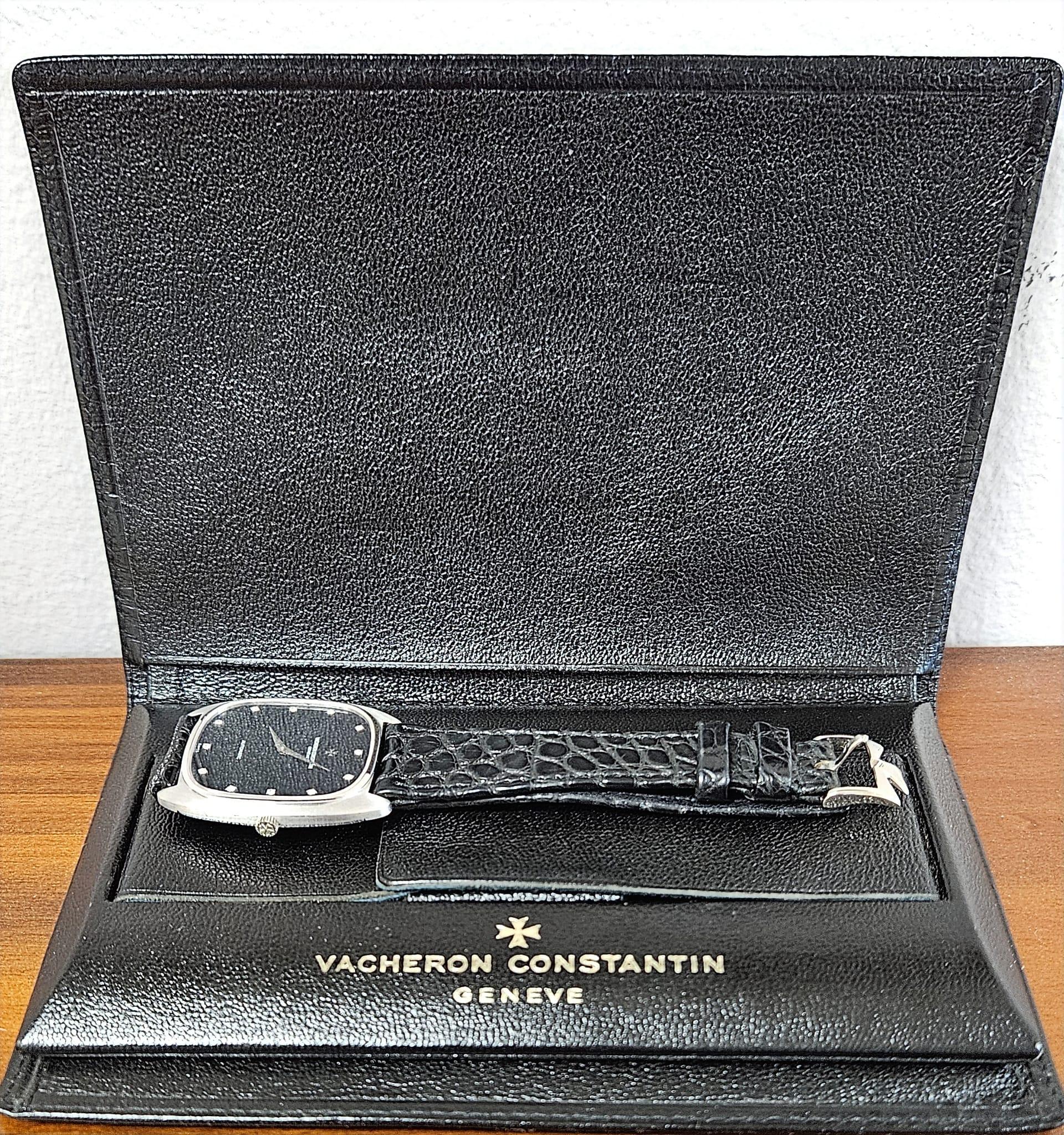 Vacheron Constantin XL 45003 18K White Gold Diamond Onyx Dial W/Box
