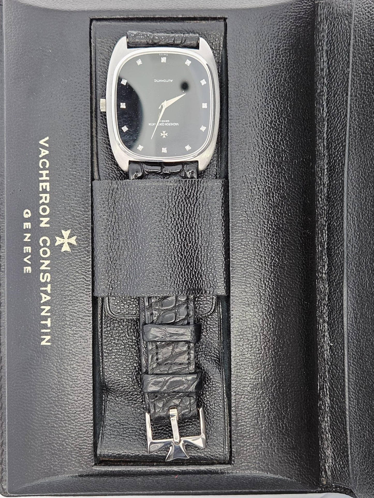 Vacheron Constantin XL 45003 18K White Gold Diamond Onyx Dial W/Box