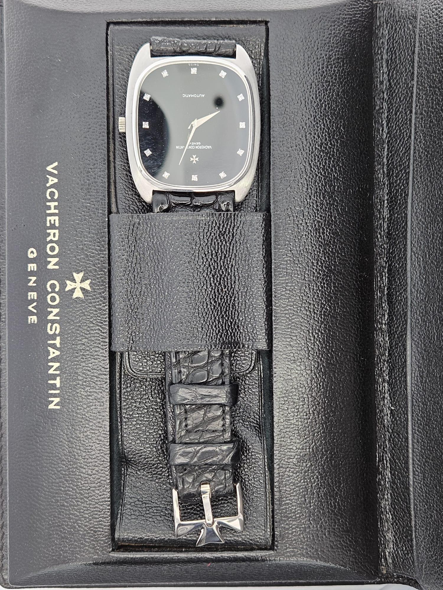 Vacheron Constantin XL 45003 18K White Gold Diamond Onyx Dial W/Box