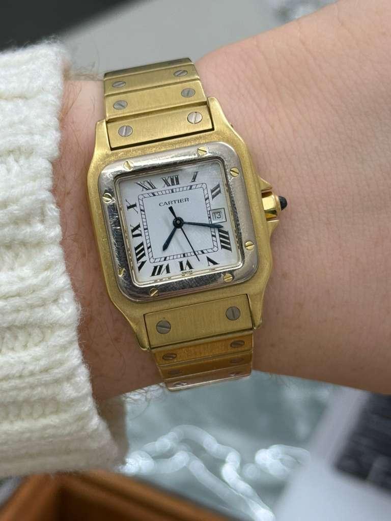 Cartier Santos Large 18k Yellow & White Gold Automatic