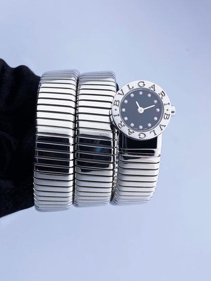 Bvlgari Serpenti Tubogas BB191TS Dimond Black Dial Ladies Watch.