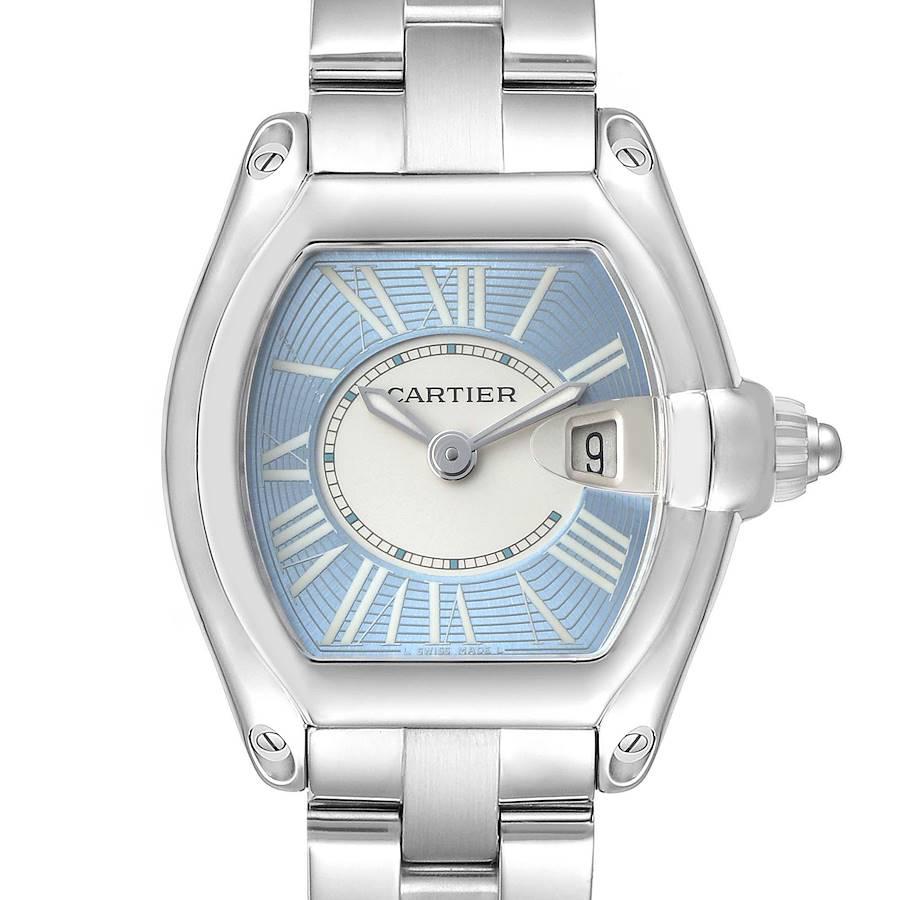 Cartier Roadster W62053V3 Stainless Steel Blue & White Dial Ladies Watch