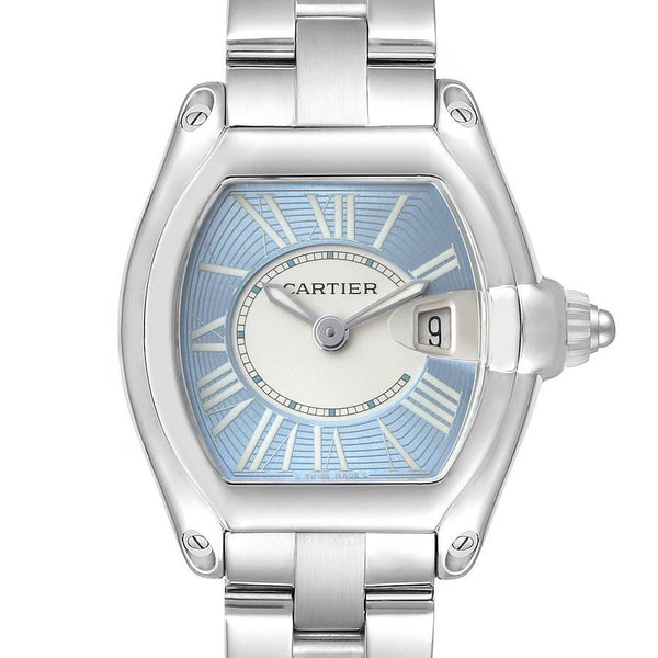 Cartier Roadster W62053V3 Stainless Steel Blue & White Dial Ladies Watch