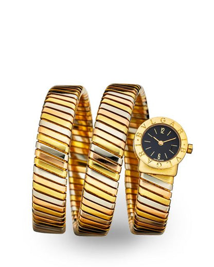 Bvlgari Tubogas BB191T Serpenti 18K Yellow, White & Rose Gold Ladies Watch