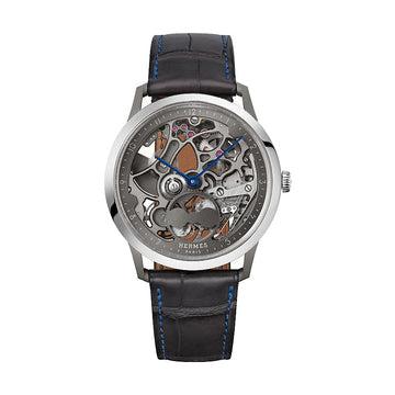 Hermès Slim D'Hermès CA6.841 Titanium/Platinum Watch & Papers