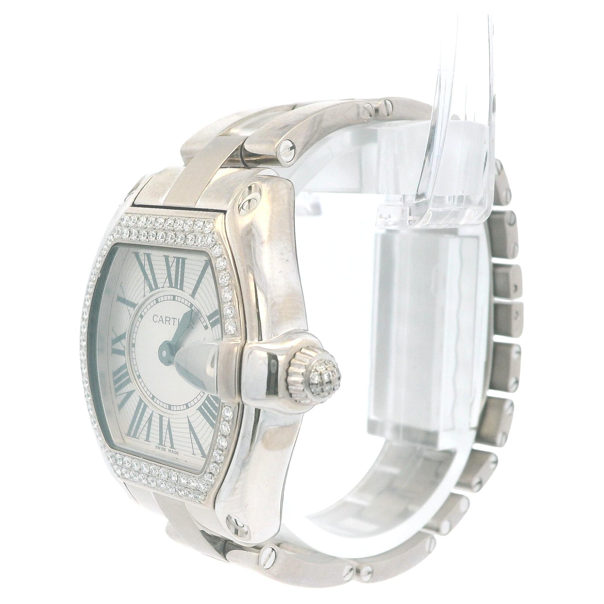 Cartier Roadster WE5002X2 18K White Gold Diamond Ladies Watch