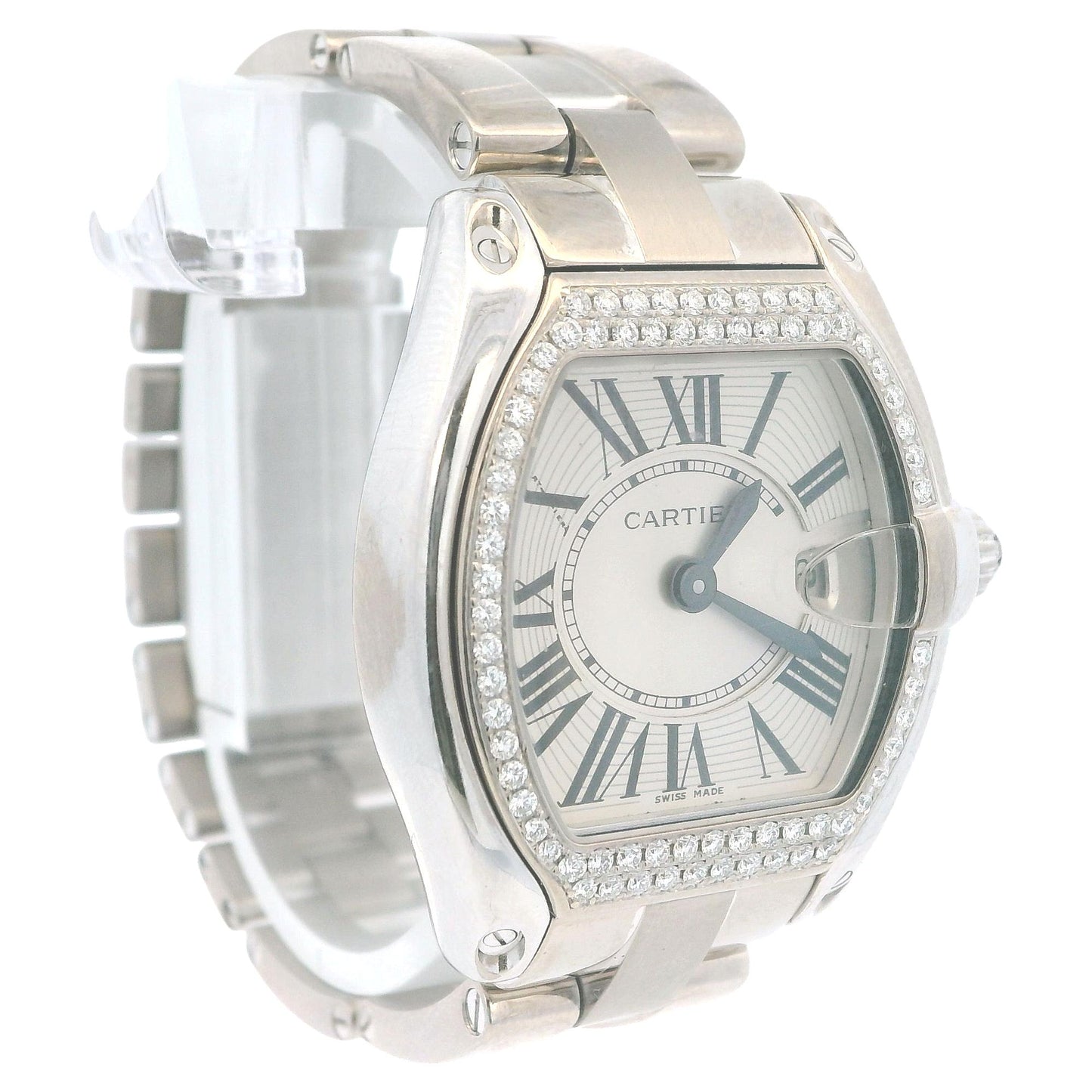 Cartier Roadster WE5002X2 18K White Gold Diamond Ladies Watch