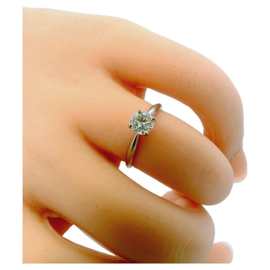 18K White Gold Diamond Solitaire 0.75 Ct Ring by René Kern