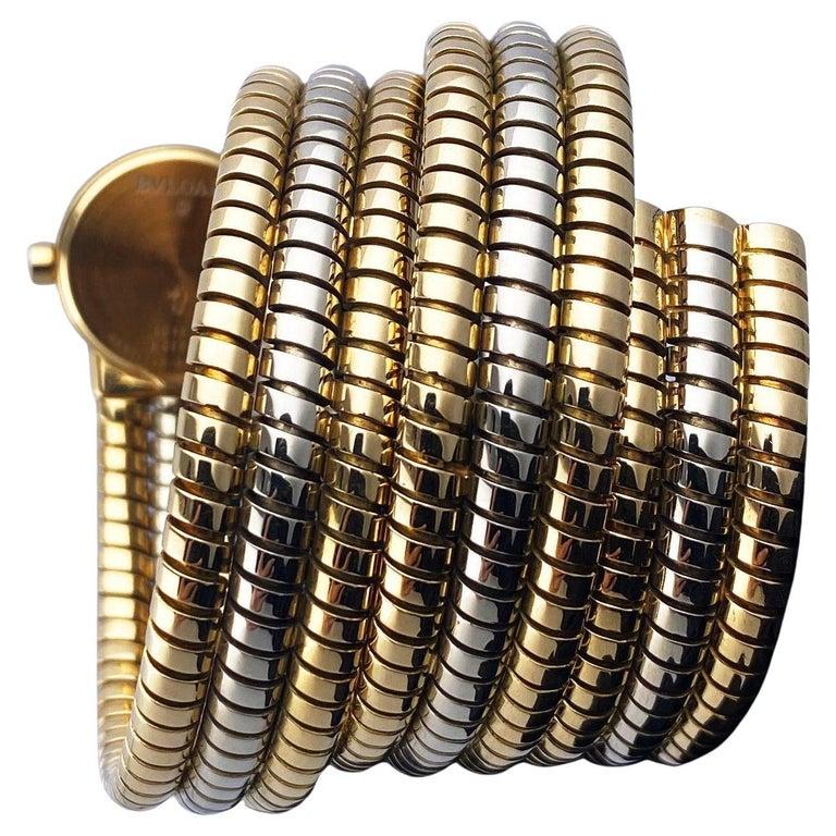 Bvlgari Serpenti Tubogas BB 19 1T 18K Tri Color Gold Ladies Watch