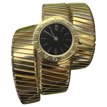 Bvlgari Vintage Tubogas Tricolor, in center watch, Double Wrap Tapered