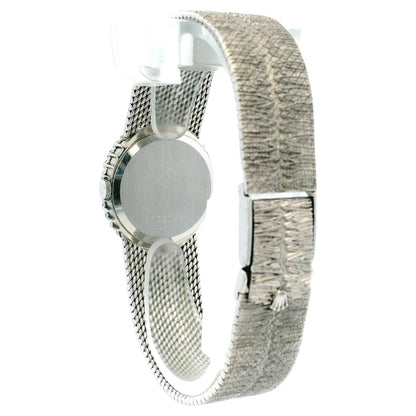 Rolex Cellini 694 18K White Gold Mechanical Onyx Dial Diamond  Vintage Watch