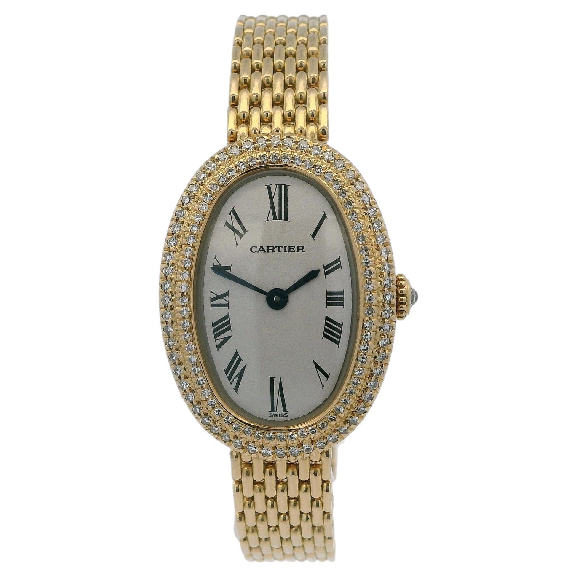Cartier Baignoire 82091177 18K Yellow Gold Factory Diamond Gran De Ris Bracelet