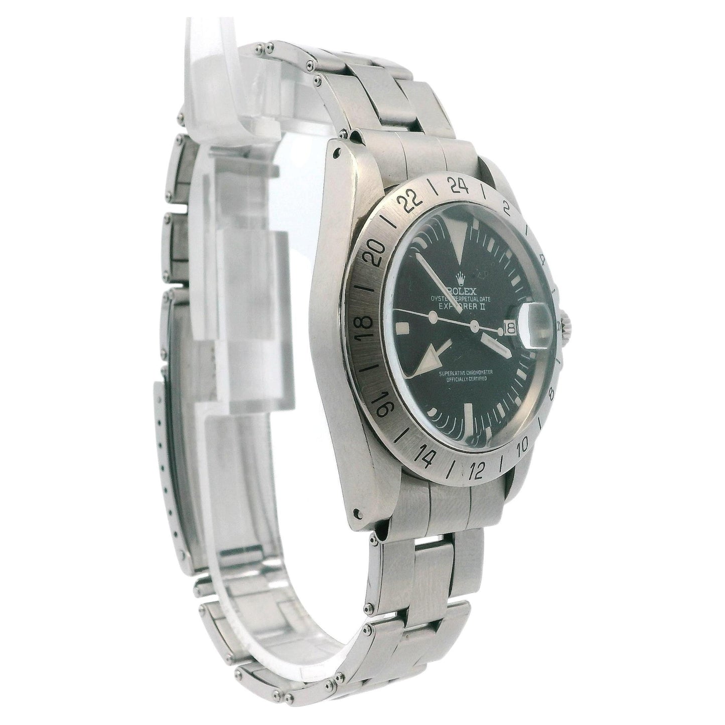 Rolex Explorer II 1655 'Albino Freccione' Vintage Steel Mens Watch W/Papers