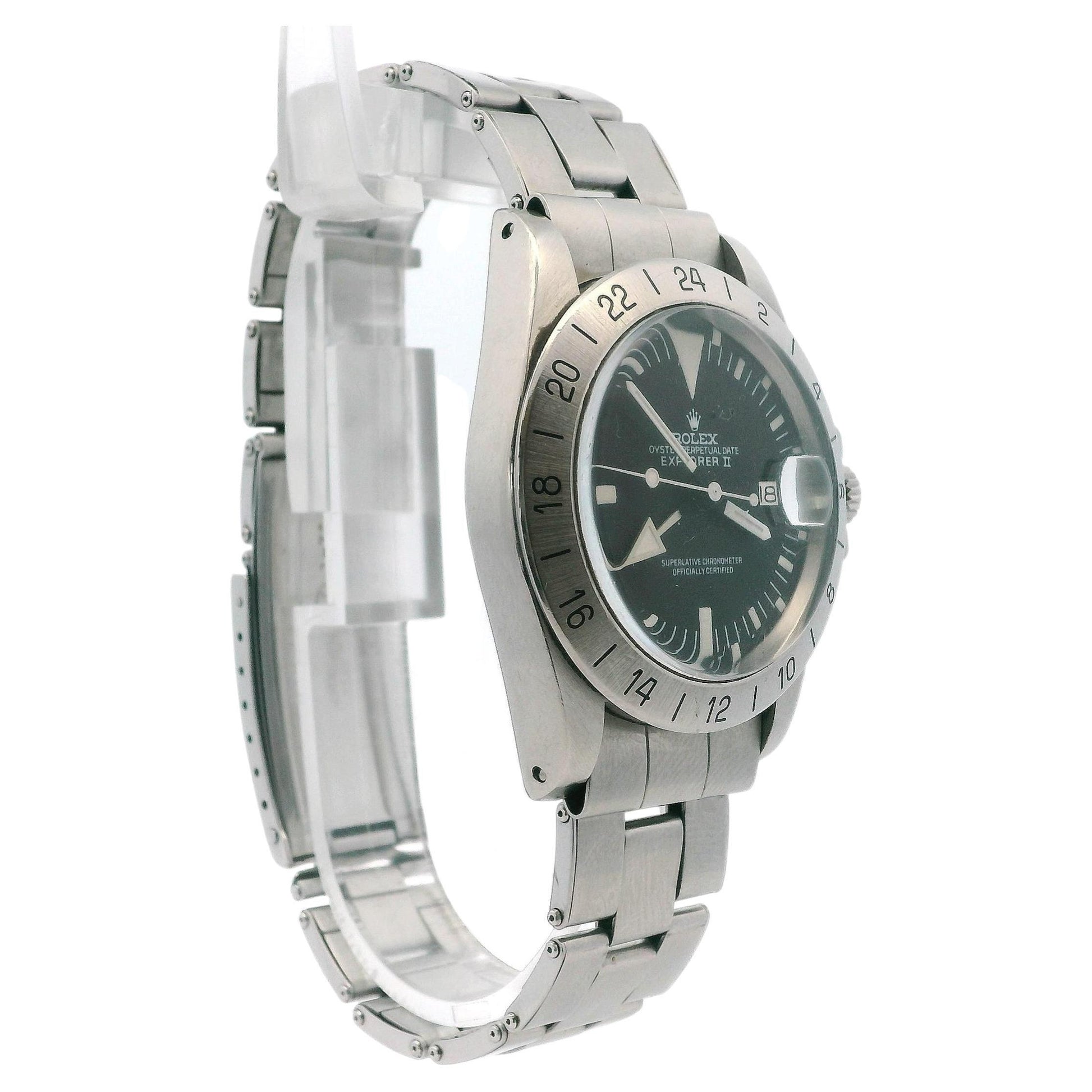Rolex Explorer II 1655 'Albino Freccione' Vintage Steel Mens Watch W/Papers