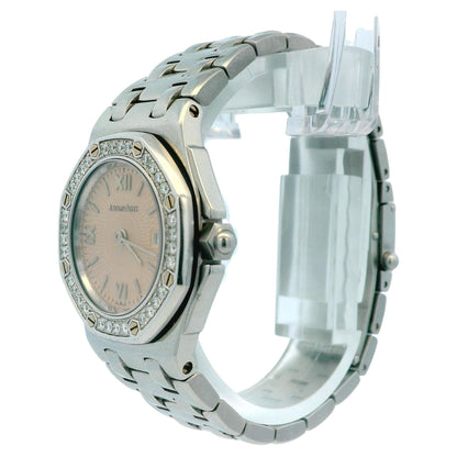 Audemars Piguet  Royal Oak Offshore Pink Dial Diamon Bezel Ladies Watch