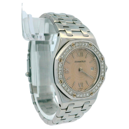 Audemars Piguet  Royal Oak Offshore Pink Dial Diamon Bezel Ladies Watch