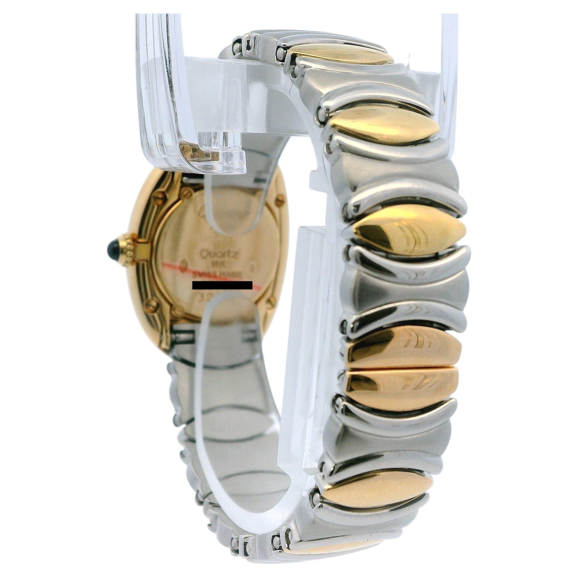 Cartier Baignoire W15045D8 18k Yellow Gold Steel Ladies Watch