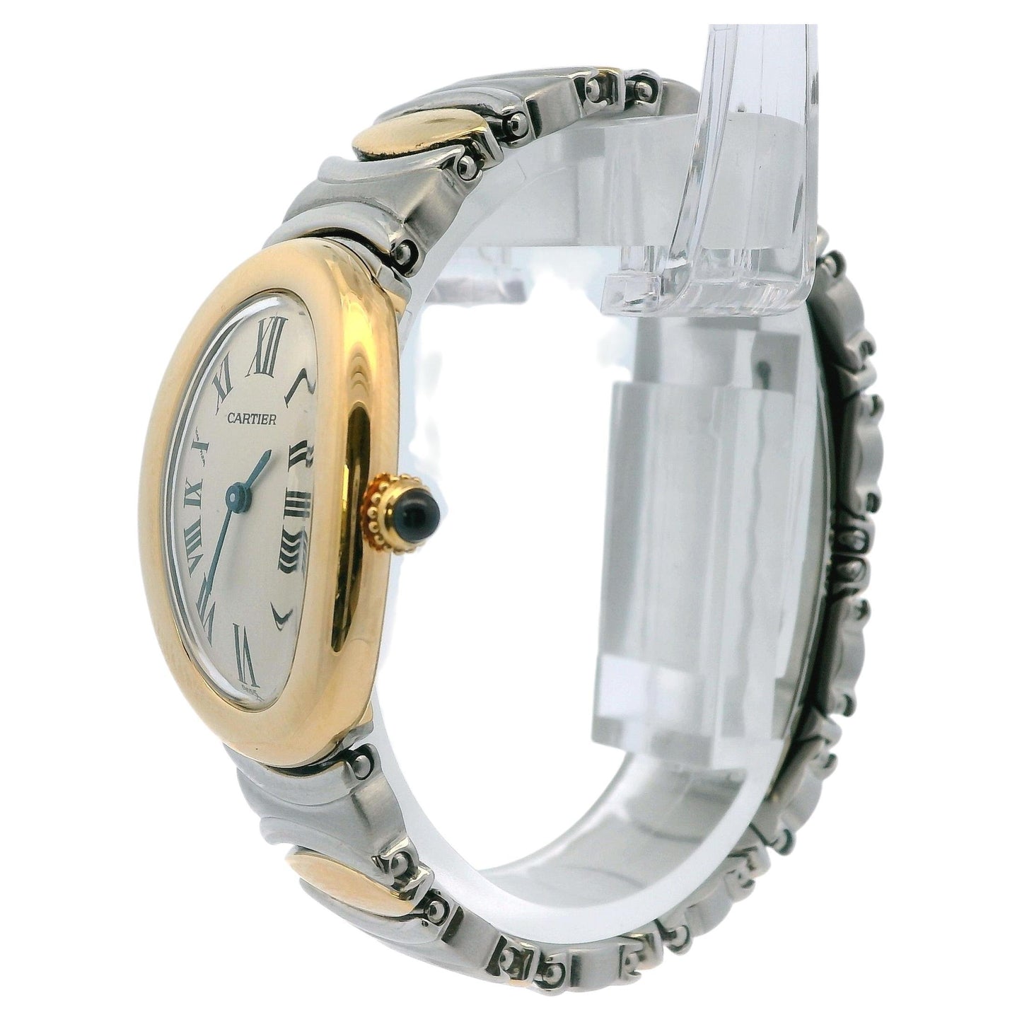 Cartier Baignoire W15045D8 18k Yellow Gold Steel Ladies Watch