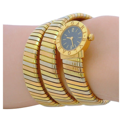 Bvlgari Tubogas BB191T Serpenti 18K Yellow, White & Rose Gold Ladies Watch
